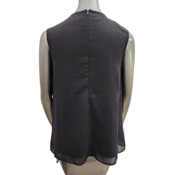 Needle & Thread Black Sequin Blouse Top Beaded Metallic Embellished Sleeveless 6 - Picture 5 of 8